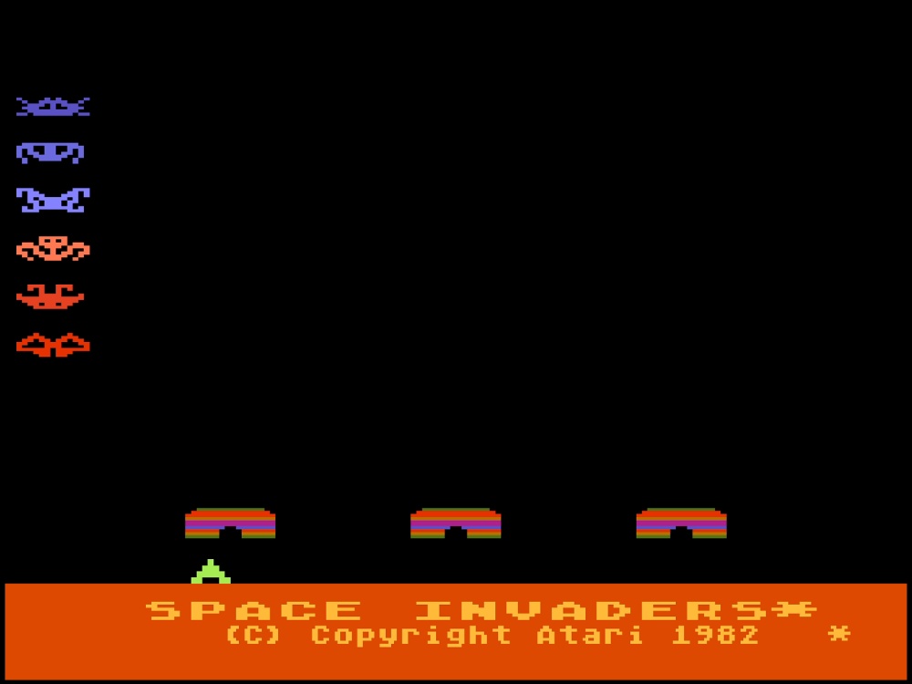 Title Screen of Space Invaders for Atari 5200